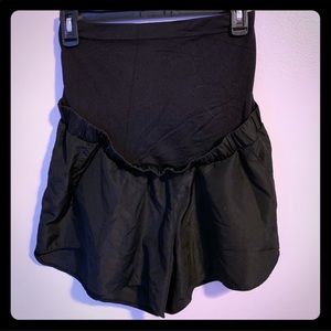 Black Maternity Workout Shorts